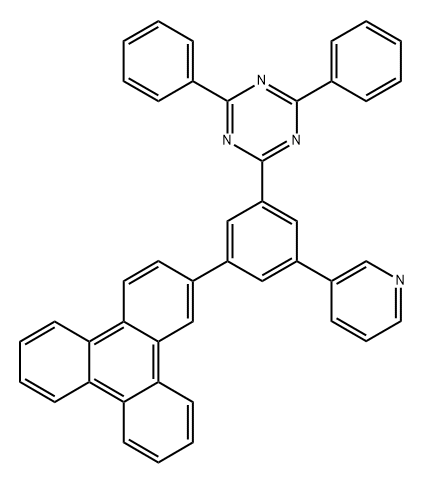 2,4-Diphenyl-6-[3-(3-pyridinyl)-5-(2-triphenylenyl)phenyl]-1,3,5-triazine Structure