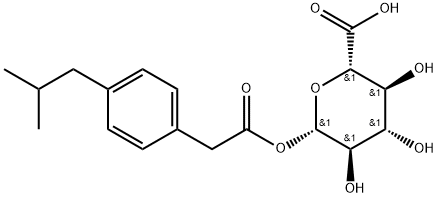 Ibufenac Acyl-β-D-Glucuronide 구조식 이미지