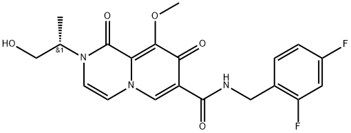 (S)-N-(2,4-difluorobenzyl)-2-(1-hydroxypropan-2-yl)-9-methoxy-1,8-dioxo-1,8-dihydro-2H-pyrido[1,2-a]pyrazine-7-carboxamide Structure