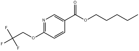 Pentyl 6-(2,2,2-trifluoroethoxy)-3-pyridinecarboxylate Structure