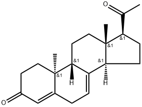 Pregna-4,7-diene-3,20-dione, (9β,10α)- Structure