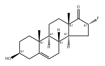 5-ANDROSTEN-3BETA-OL-16ALPHA-FLUORO-17-ONE Structure