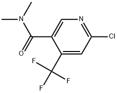 6-Chloro-N,N-dimethyl-4-(trifluoromethyl)-3-pyridinecarboxamide Structure