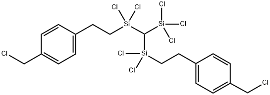 (trichlorosilyl)methylene]bis[dichloro[2-[4-(chloromethyl)phenyl]ethyl] Silane Structure