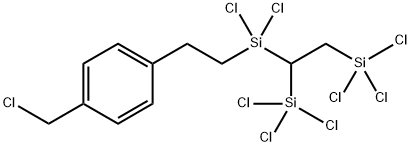 1-[2-[[1,2-Bis(trichlorosilyl)ethyl]dichlorosilyl]ethyl]-4-(chloromethyl)benzene Structure