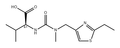 L-Valine, N-[[[(2-ethyl-4-thiazolyl)methyl]methylamino]carbonyl]- Structure