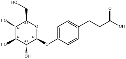 Benzenepropanoic acid, 4-(β-D-glucopyranosyloxy)- Structure