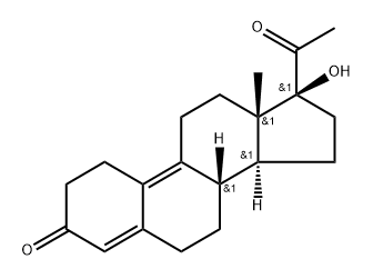 19-Norpregna-4,9-diene-3,20-dione, 17-hydroxy-, (17α)- Structure