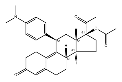 Ulipristal Acetate 17-belta Isomer 구조식 이미지