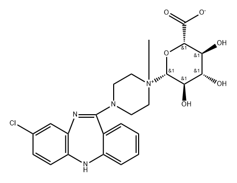 clozapine N-glucuronide 구조식 이미지