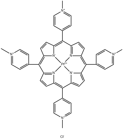 5,10,15,20-Tetrakis(N-methyl-4-pyridyl)-porphyrin-Pt(II) tetrachloride Structure