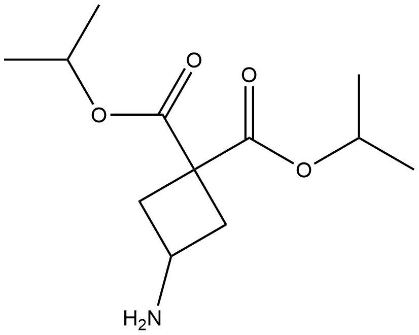 1,1-Cyclobutanedicarboxylic acid, 3-amino-, 1,1-bis(1-methylethyl) ester Structure