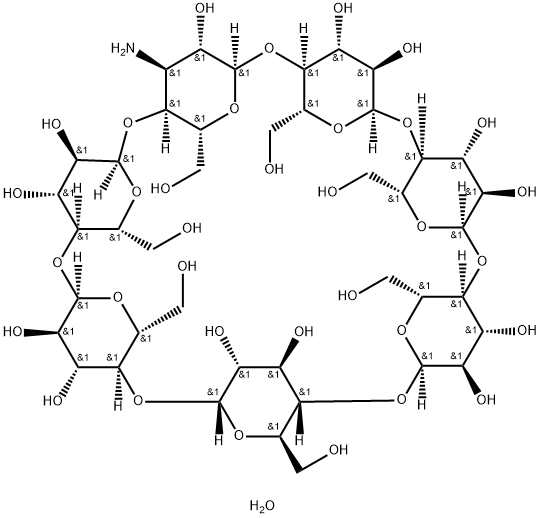 3A-Amino-3A-deoxy-(2AS,3AS)-beta-cyclodextrin hydrate(1:x) Structure