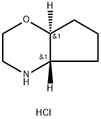 Cyclopent[b]-1,4-oxazine, octahydro-, hydrochloride (1:1), (4aS,7aS)- Structure
