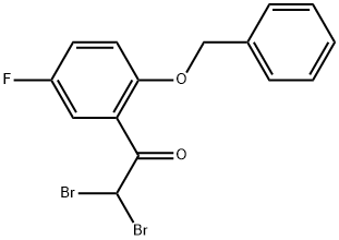 2,2-Dibromo-1-[5-fluoro-2-(phenylmethoxy)phenyl]ethanone Structure