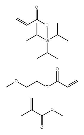 2-Propenoic acid, 2-methyl-, methyl ester, polymer with 2-methoxyethyl 2-propenoate and tris(1-methylethyl)silyl 2-propenoate Structure