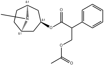 Benzeneacetic acid, α-[(acetyloxy)methyl]-, (3-endo)-8-methyl-8-azabicyclo[3.2.1]oct-3-yl ester Structure