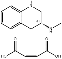 3-Quinolinamine, 1,2,3,4-tetrahydro-N-methyl-, (R)-, (Z)-2-butenedioate (1:1) Structure