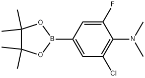 2-Chloro-6-fluoro-N,N-dimethyl-4-(4,4,5,5-tetramethyl-1,3,2-dioxaborolan-2-yl... Structure