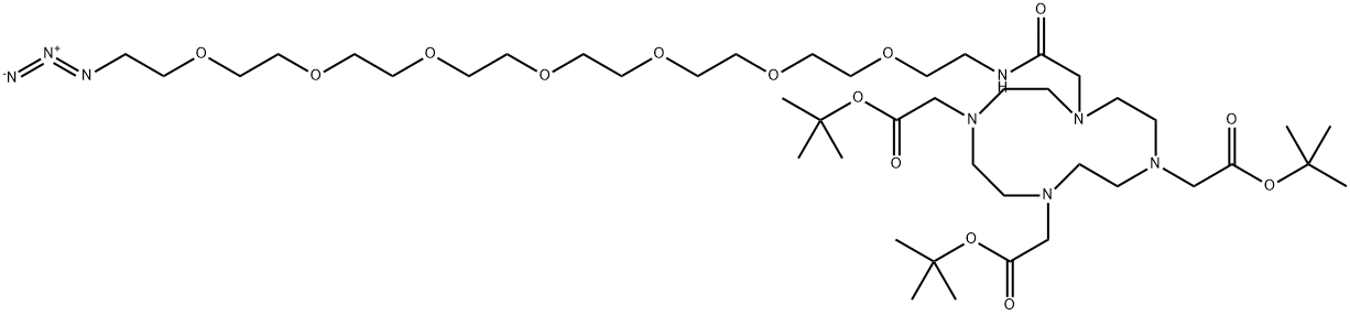 DOTA-tris(t-Bu)-Amido-PEG7-Azide Structure