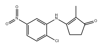 3-((2-chloro-5-nitrophenyl)amino)-2-methylcyclopent-2-en-1-one Structure