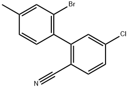 2'-Bromo-5-chloro-4'-methyl[1,1'-biphenyl]-2-carbonitrile Structure