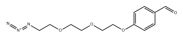 Benzaldehyde-PEG3-azide Structure