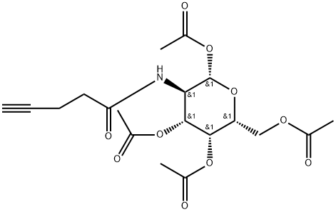 2-deoxy-2-[(1-oxo-4-pentyn-1-yl)amino]-1,3,4,6-Tetraacetate-D-Galactopyranose 구조식 이미지