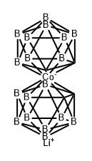 Cobaltate(1-), bis[(7,8,9,10,11-η)-undecahydro-7,8-dicarbaundecaborato(2-)]-, lithium (9CI) Structure