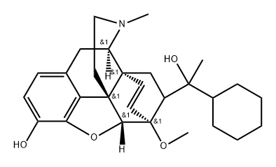 α-Cyclohexyl-4,5α-epoxy-3-hydroxy-6-methoxy-α,17-dimethyl-6,14-ethenomorphinan-7-methanol 구조식 이미지