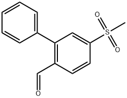 1,1'-Biphenyl]-2-carboxaldehyde, 5-(methylsulfonyl)- Structure