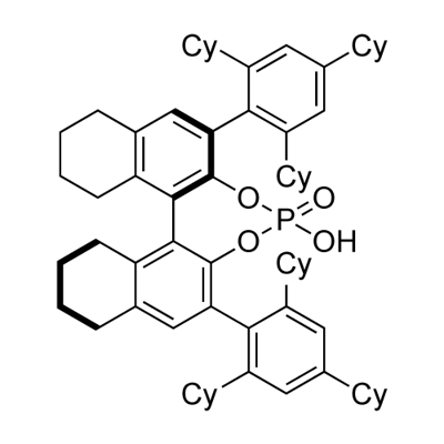 R-H8-(11bR)-4-Hydroxy-2,6-bis(2,4,6-tricyclohexylphenyl)-4-oxide-dinaphtho[2,1-d:1',2'-f][1,3,2]dioxaphosphepin 구조식 이미지