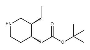 tert-butyl 2-[(3R,4S)-3-ethylpiperidin-4-yl]acetate 구조식 이미지