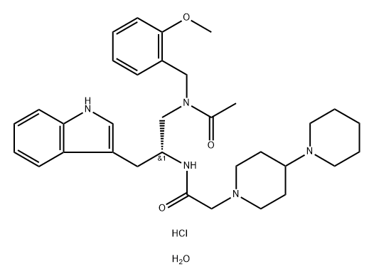 Lanepitant dihydrochloride trihydrate Structure