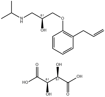 2-Propanol, 1-[(1-methylethyl)amino]-3-[2-(2-propenyl)phenoxy]-, (2S)-, (2R,3R)-2,3-dihydroxybutanedioate (1:1) (salt) (9CI) Structure