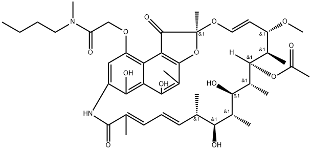 4-O-[2-[(Butyl)methylamino]-2-oxoethyl]rifamycin Structure