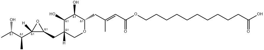 L-talo-Non-2-enonic acid, 5,9-anhydro-2,3,4,8-tetradeoxy-8-[[3-(2-hydroxy-1-methylpropyl)oxiranyl]methyl]-3-methyl-, 10-carboxydecyl ester, [2E,8[2S,3S(1S,2S)]]- (9CI) 구조식 이미지