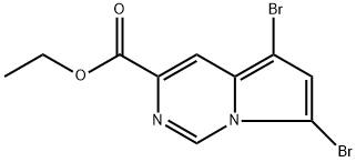 ethyl 5,7-dibromopyrrolo[1,2-c]pyrimidine-3-carboxylate Structure