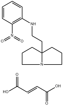 1H-Pyrrolizine-7a(5H)-ethanamine, tetrahydro-N-(2-nitrophenyl)-, (2E)-2-butenedioate (1:1) Structure