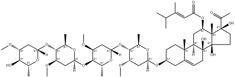 Otophylloside B 4'''-O-beta-D-oleandropyranoside 구조식 이미지