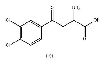 Benzenebutanoic acid, α-amino-3,4-dichloro-γ-oxo-, hydrochloride (1:1) Structure