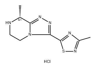 1,2,4-Triazolo[4,3-a]pyrazine, 5,6,7,8-tetrahydro-8-methyl-3-(3-methyl-1,2,4-thiadiazol-5-yl)-, hydrochloride (1:1), (8R)- Structure