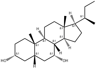 24-Norcholane-3,7-diol, (3α,5β,7α)- 구조식 이미지