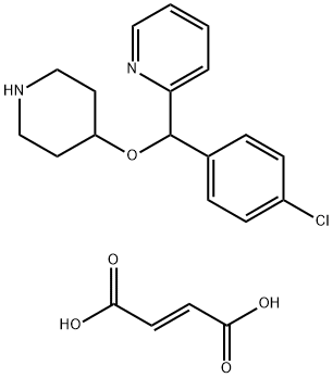 Pyridine, 2-[(4-chlorophenyl)(4-piperidinyloxy)methyl]-, (2E)-2-butenedioate (1:1) Structure