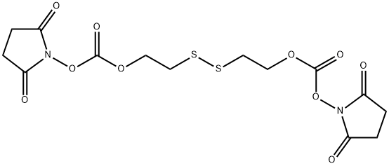 Bis(2,5-dioxopyrrolidin-1-yl) (disulfanediylbis(ethane-2,1-diyl)) dicarbonate 구조식 이미지