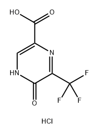 2-Pyrazinecarboxylic acid, 4,5-dihydro-5-oxo-6-(trifluoromethyl)-, hydrochloride (1:1) Structure