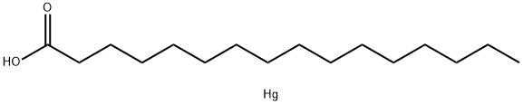 Hexadecanoic acid, mercury(2+) salt (2:1) Structure