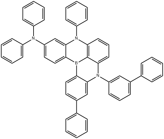 5H,9H-[1,4]Benzazaborino[2,3,4-kl]phenazaborin-3-amine, 9-[1,1'-biphenyl]-3-yl-N,N,5,11-tetraphenyl- Structure