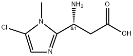 1H-Imidazole-2-propanoic acid, β-amino-5-chloro-1-methyl-, (βR)- Structure