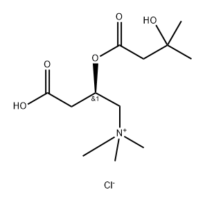 1-Propanaminium, 3-carboxy-2-(3-hydroxy-3-methyl-1-oxobutoxy)-N,N,N-trimethyl-, chloride, (R)- (9CI) Structure